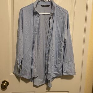 Zara blue button down shirt size small